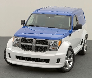 Niebieski, Dodge Nitro, Biało