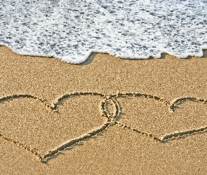 Piasek, Serca, Plaża