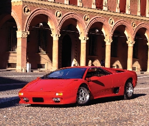 Brukowa, Kostka, Lamborghini Diablo, Plac