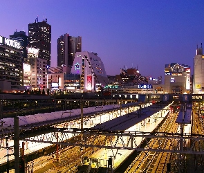 Dworzec, Noc, Tokyo, Kolejowy