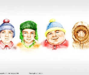 chłopcy, czapki, Miasteczko South Park