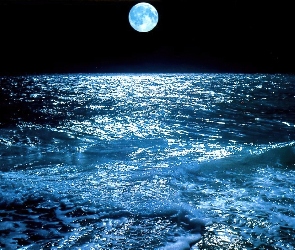 Księżyc, Noc, Morze