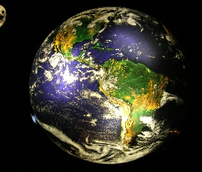 Ziemska, Zdjęcie z satelity, Kula