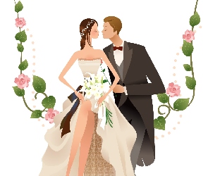 Para, Kwiaty, Ślub