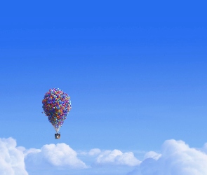 Film animowanz, Odlot, Chmury, Balony, Niebo, Up