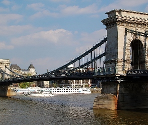 Most, Węgry, Budapeszt, Rzeka