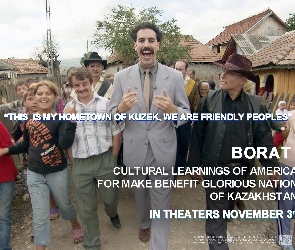 Borat, domy, ludzie, Sacha Baron Cohen