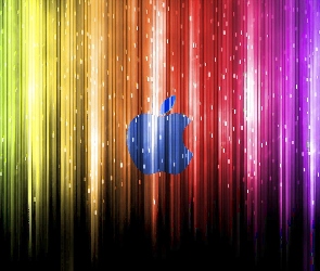Paski, Kolorowe, Apple, Logo