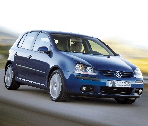 Niebieski, Volkswagen Golf 5