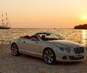 Srebrny, Kabriolet, Bentley Continental GTC