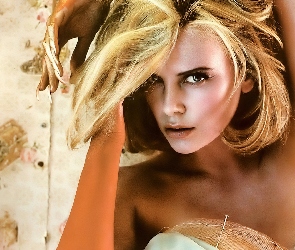 Kobieta, Charlize Theron, Portret, Spojrzenie