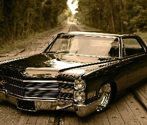 Czarny, Tory, Chrom, Cadillac DeVille