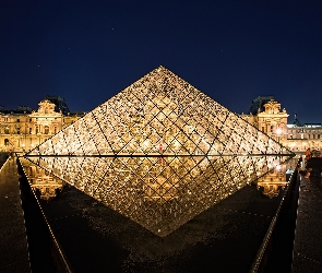Paryż, Piramida, Muzeum Luwr, Pałac, Francja