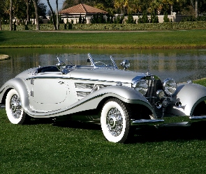 Mercedes Benz 500K, Kabriolet, Srebrny