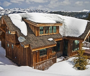 Dom, Góry, Śnieg