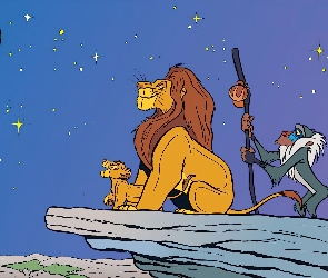 gwiazdy, pawian, Król Lew, The Lion King