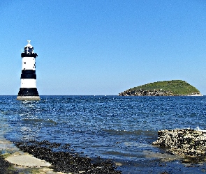 Wyspa, Morze, Latarnia, Morska