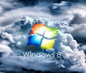 Logo, Osiem, Chmury, Windows