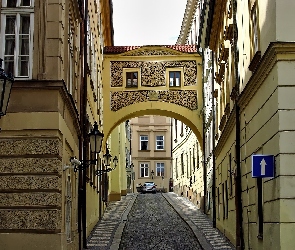 Praga, Zabytki, Domy, Uliczka