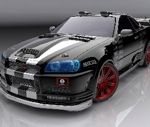 Nissan Skyline GTR, Tuning, Czarny