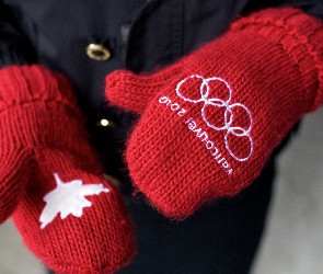 czerwone, Vancouver 2010, rękawiczki