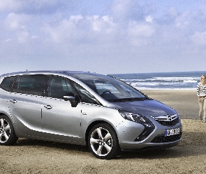 Para, Morze, Opel Zafira III, Plaża