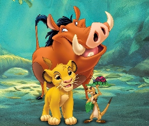 Król Lew, Timon, Simba, Pumba, The Lion King