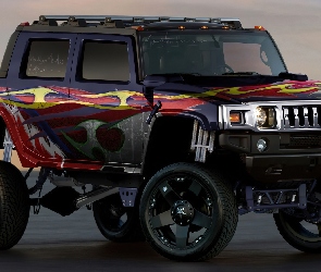 Zawieszenie, Podwyższone, Samochód, Hummer
