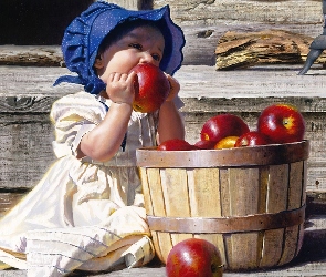 Jabłka, Dziewczynka