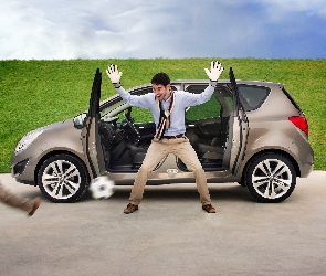 Meriva, Piłka, Dziecko, Mężczyzna, Opel
