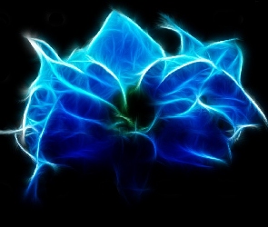 Niebieski, Fraktal, Kwiat
