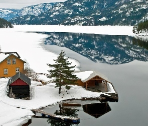 Jezioro, Domek, Góry