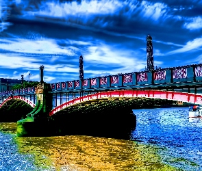 Most, Niebo, Rzeka