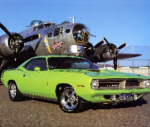 Car, Muscle, Plymouth Barracuda, 1970