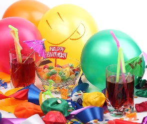 Słodycze, Urodziny, Baloniki