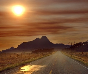 Droga, Słońce, Góry
