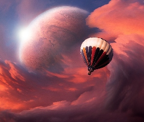 Balon, Planeta, Chmury