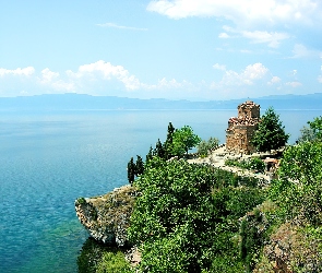 Albania, Jezioro, Kościół, Św.Jovan Kaneo