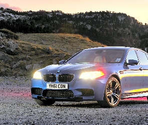 Góry, Kamienie, BMW M5, Sedan