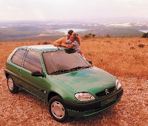 Zielony, Citroen Saxo