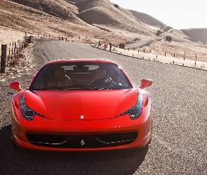 Droga, Góry, Ferrari 458 Italia