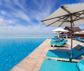 Hotel, Malediwy, Kurort, Ocean