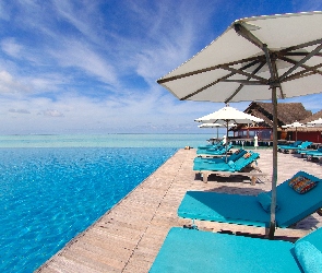 Malediwy, Kurort, Hotel, Ocean