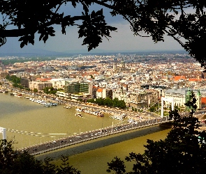 Węgry, Budapeszt, Rzeka, Most