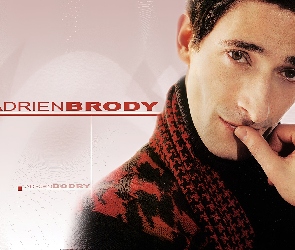Adrien Brody, szalik, sweter