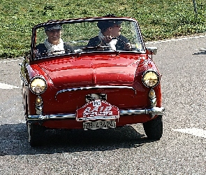 Kabriolet, Paryż, Rajd, Autobianchi Bianchina, Czerwony