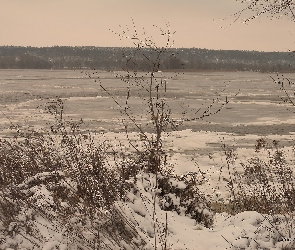 Zamarżnięta, Grafika, Rzeka