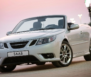 Zderzak, Maska, Biały, Saab 9-3