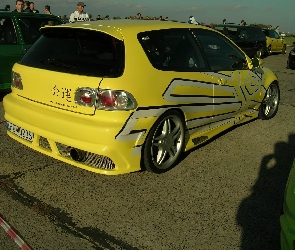 Żółta, Tuning, Honda Civic