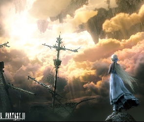 Chmury, Żaglowce, Final Fantasy III, Kobieta